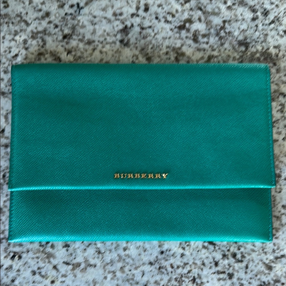 Burberry Turquoise Envelope Clutch